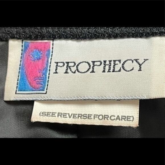 Vintage PROPHECY Black Sequined Lace Party Grunge WhimsiGoth Maxi Skirt Size 14 - Picture 9 of 12